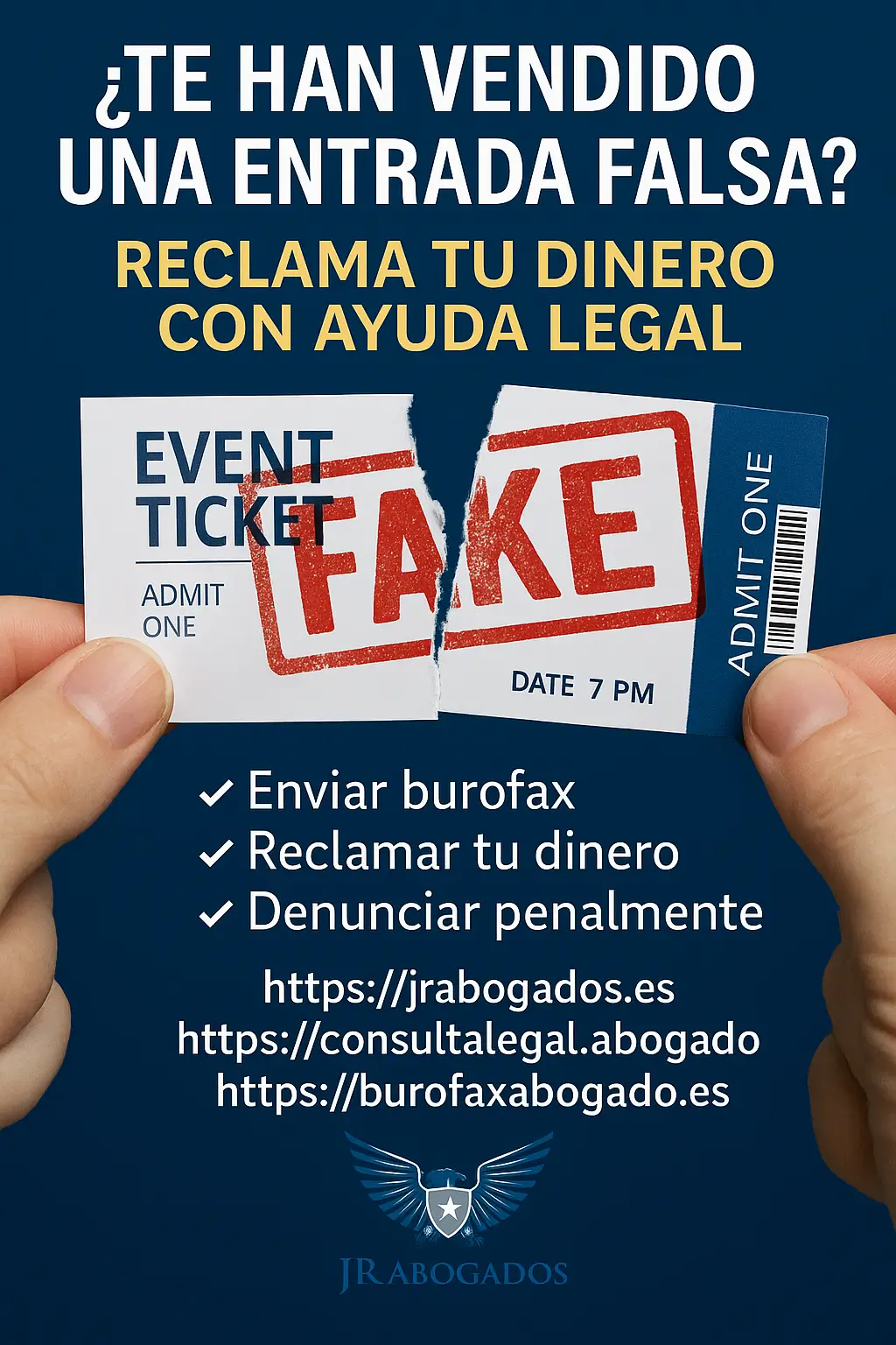 ¿Te han vendido una entrada falsa? Reclama tu dinero con ayuda legal