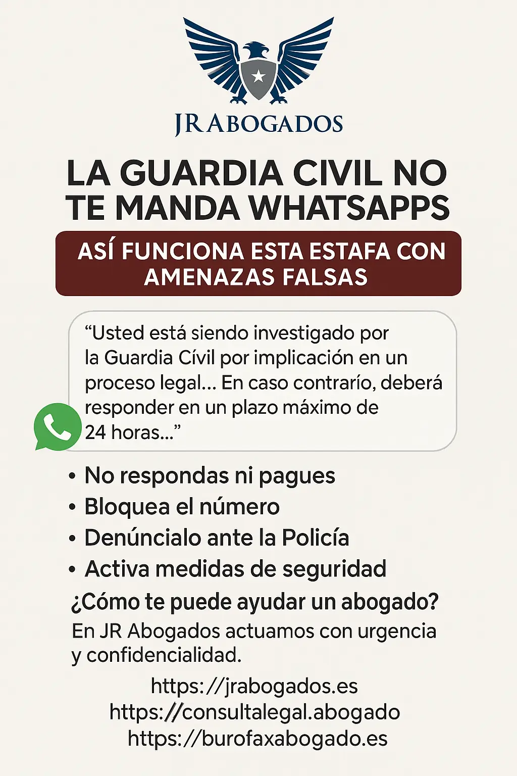  La Guardia Civil no te manda WhatsApps: así funciona esta estafa con amenazas falsas