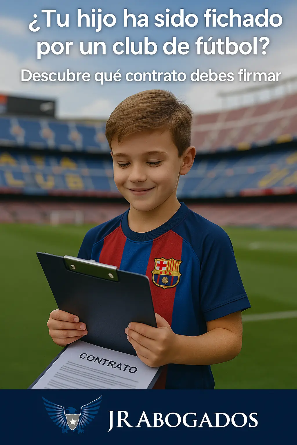 Mi hijo ha sido fichado por un club de fútbol: ¿qué contrato debo firmar?